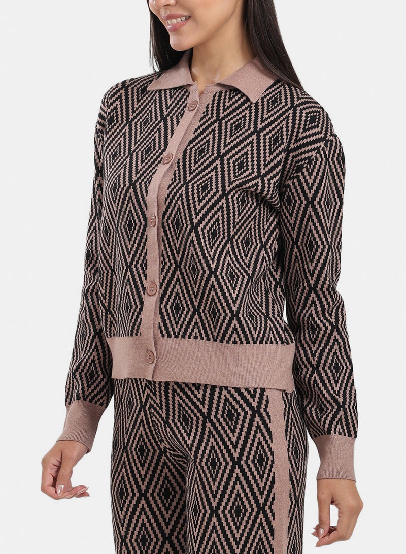 Carina Diamond Pattern Lounge Cardigan - Image 5
